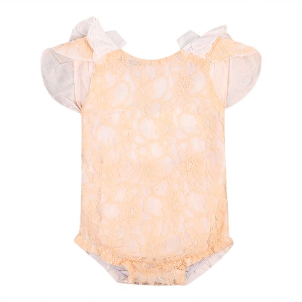 

0-24  newborn infant baby girl lace bodysuit jumpsuit baby girl clothes outfits cute bodysuit, Pink;blue