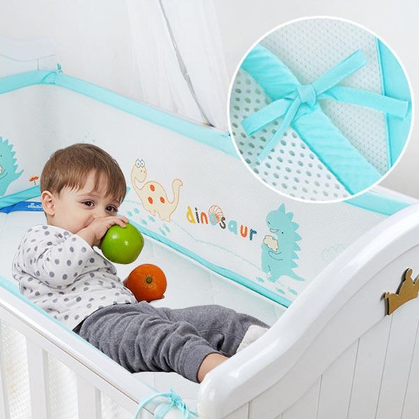 

горячая продажа дышащая детская кроватка бампер колодки для стандартной кроватки машинная стирка мягкий вкладыш набор для детской безопаснос