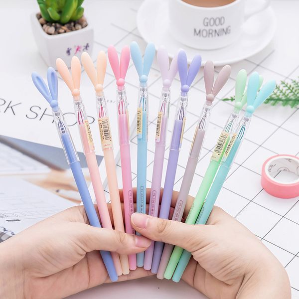

12 pc 0.35mm kawaii colorful gel pen cartoon black gel-ink pens writing gift office school stationary supplies