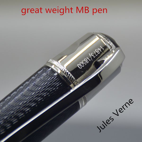 

luxury mb black pens great writer jules verne limited edition big handle full metal fountain pen for gift 14873 18500