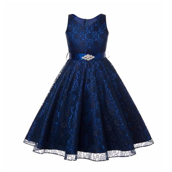 

formal pageant flower girl dress kids wedding gown formal dresses lace up kids dress for girls for 2-10y, Red;yellow