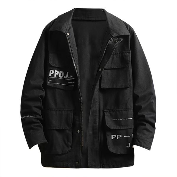 

feitong autumn jacket men spring autumn male coat warm jackets plus size winter clothing streetwear windbreaker jacket men 2019, Black;brown