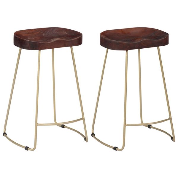 

gavin bar stools 2 pcs solid mango wood patio benches