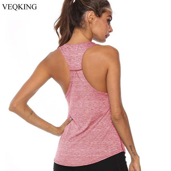 

veqking sleeveless racerback yoga vest sport singlet women athletic fitness sport tank gym running training yoga shirts, White;red