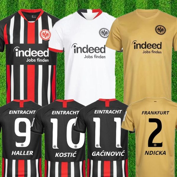 

2019 2020 eintracht frankfurt da costa soccer jersey 19/20 frankfurt home fernandes de guzman jovic away white haller kostic football unifor, Black;yellow