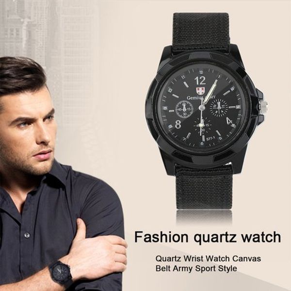 

men's watches quartz sport resin canvas banda watch fashion green off-road wristwatch relogio masculino erkek kol saat, Slivery;brown