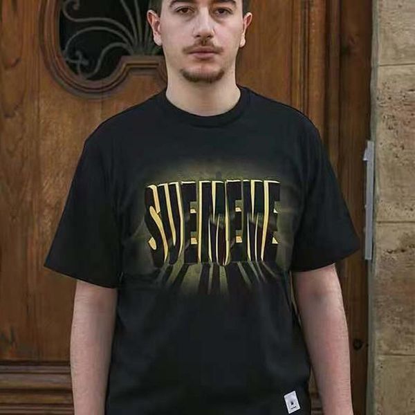 

supreme 19ss box logo light s / s топ 3d логотип тройник лето дышащий улица с коротким рукавом мода повседневная старинные мужчины женщины т, White;black