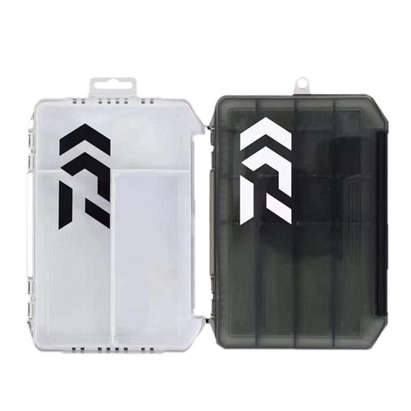 

fishing gear accessories box black white plastic large size fishing hook case