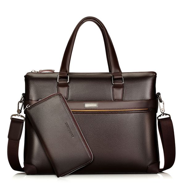 

men's shoulder briefcases bag handbags business men bags large travel lapbag for man messenger bags pu leather handbags