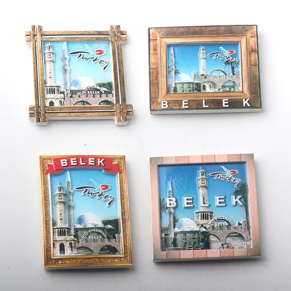 

selling city center belek turkey refrigerator magnetic sticker 3d resin handmade fridge magnets tourism souvenir