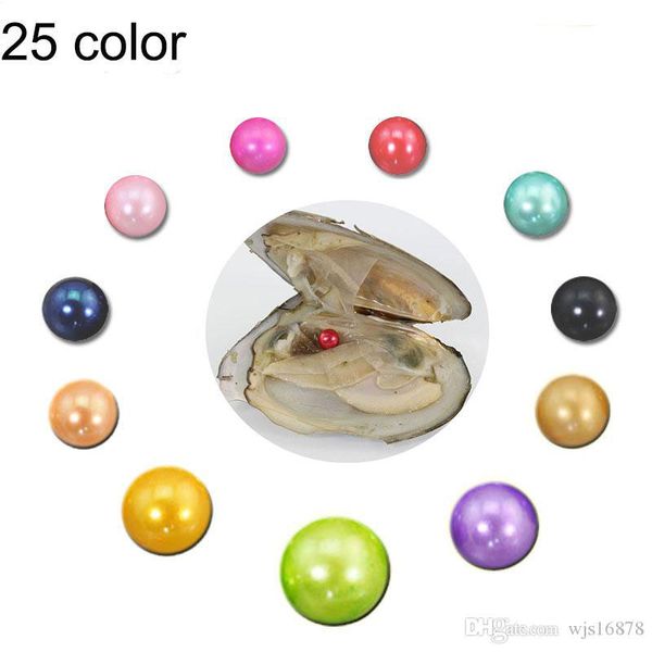 

2020 diy 6-7mm round pearl variety good of color love wish pearl freshwater oysters individually vacuum pack fashion trend surprise, White