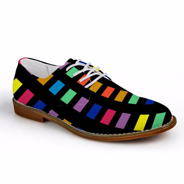 

customized men's spring fashion oxfords shoes 3d printed oxford shoes for men flats lace-up leather man zapatos hombre, Black