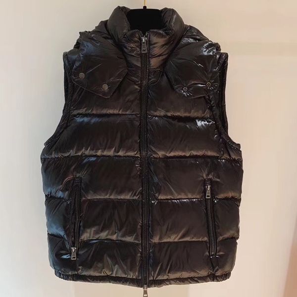 

women black vest coat fashion sleeveless winter keep warm hooded vest coat women loose thick fashion zipper, Black;white