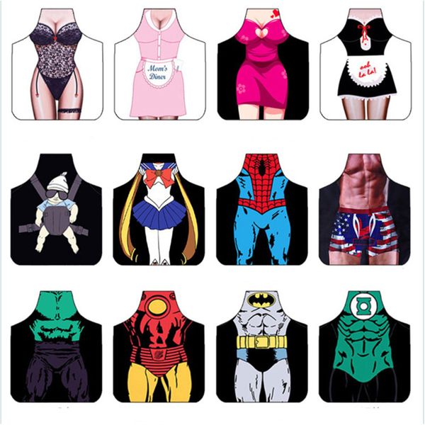 

kitchen apron men women apron kitchen cooking chef novelty funny naked bbq party for big kids christmas halloween cosplay