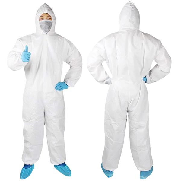 

dhl ship одноразовая изоляция защитная одежда антистатический изолирующий костюм рабочая одежда безопасный водонепроницаемый защитный костюм