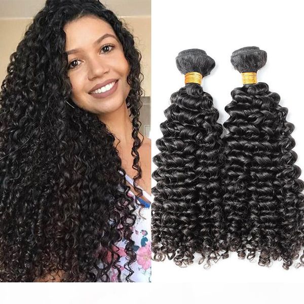 

высокое качество natural color бразильского curly утка человеческих волос 2pcs много 10-24inch extensions волос бесплатная доставка juliench, Black