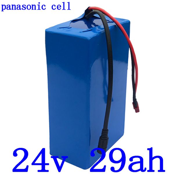 Pacco batteria al litio 24V Batteria agli ioni di litio 24V 30AH utilizza batteria per scooter elettrico a celle Panasonic 24 V 30AH con caricabatterie 3A esentasse