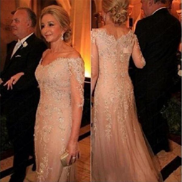 

mermaid mother of the bride dresses illusion off the shoulder long sleeves lace applique evening dresses, Black;red