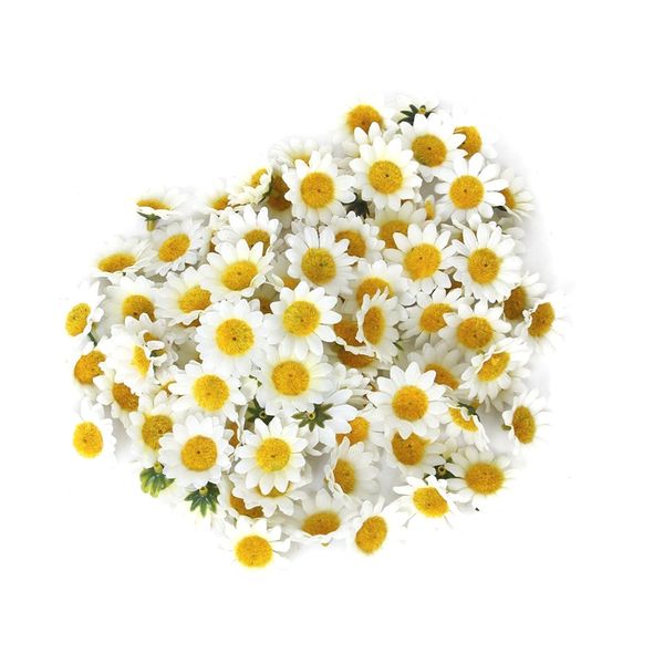 

new-approx 100pcs artificial gerbera daisy flowers heads for diy wedding party