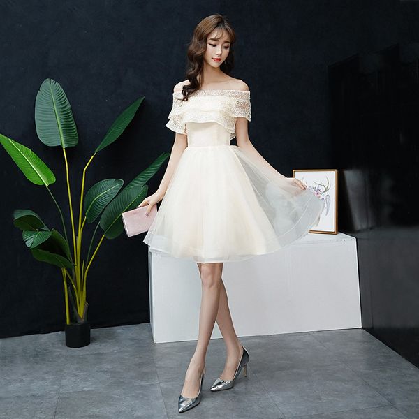 

2020 abiye gece elbisesi наряд 2020 новая вечеринка день рождения сексуальное слово краткий абзац шоу тонкое плечо шампанское вечернее плать, Black