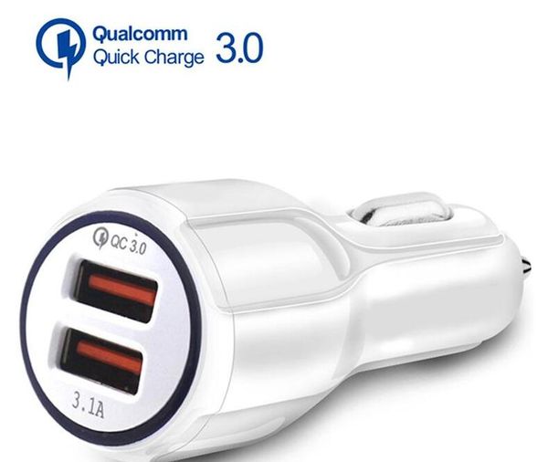 

qc 3.0 fast car charge 3.1a quick charge car charger dual usb fast charging phone charger for samsung tablet