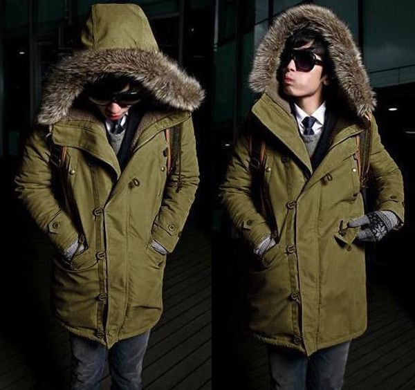 

men jacket outerwear zipper male casual coat winter clothing solid thick outwear army cotton jackets plus size xxxl, Black