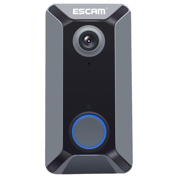 ESCAM V6 Network Smart Doorbell Monitoraggio della sicurezza Telecamera HD per archiviazione su cloud - Include solo la batteria