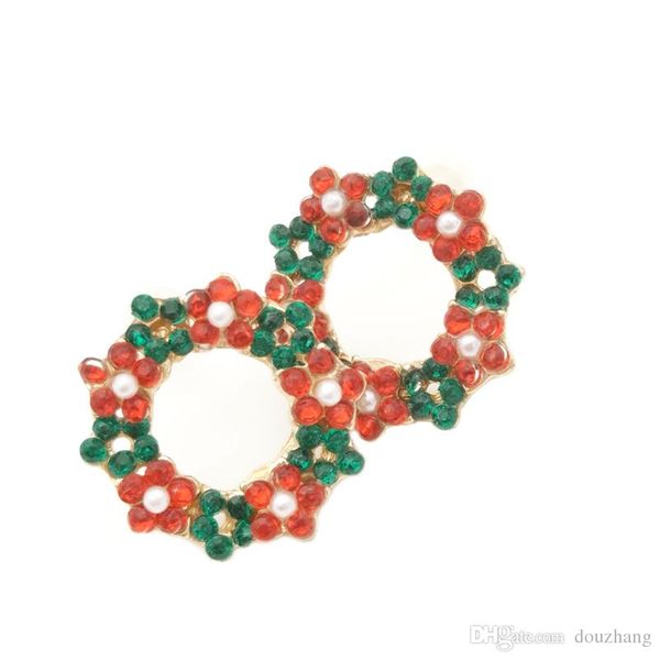 

fashion small cute garland ear stud earring circle flower floral earrings gift jewelry accessory wholesale 10 pairs, Golden;silver