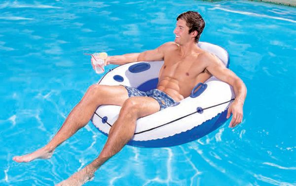 

origional product 43108 thick inflatable life ring swim ring armpits loungers floating row, Red;blue
