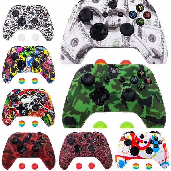 

psf37 soft protective pad skin gamepad silicone case cover game rubber joystick accessories for microsoft xbox one s controller