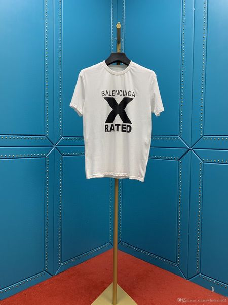

spring / summer 2020 france's latest x letter printing comfortable t-shirt paris men and women casual fashion wild mixed cotton, White;black