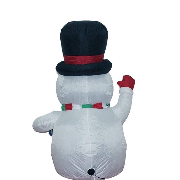 

new 1.2m large inflatable snowman leds inflator for outdoor christmas decor eu plug christmas decorations