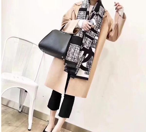 

De igner women ca hmere carf luxury brand ladie qr code tyle wrap carve 180x70cm drop hipping