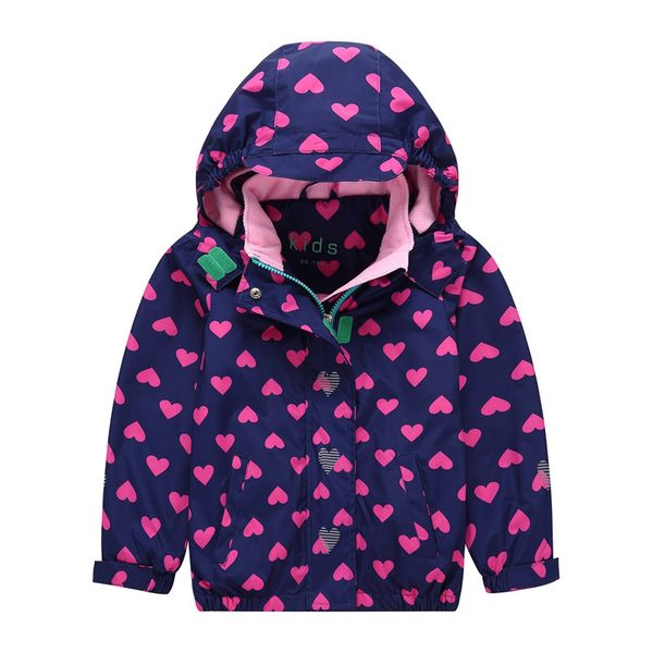 

new 2019 spring autumn girls jackets baby girls warm windproof waterproof jackets children kids polar fleece outwear, Blue;gray