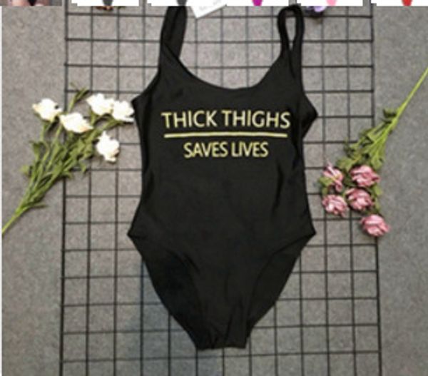 

thick (золотое письмо) европейский и американский экспресс купальный костюм с принтом, White;black