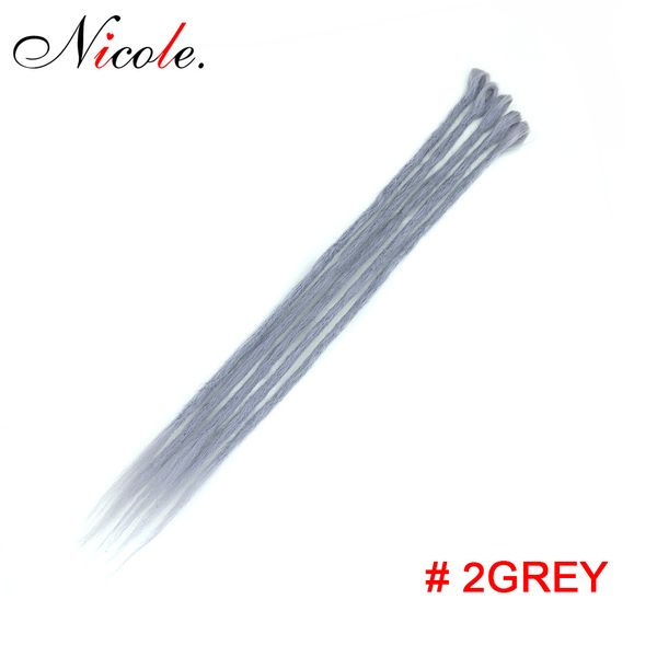 

николь волос 20 дюймов ручной работы дреды крючком коса наращивание волос розовый ombre синтетические крючком волосы 5 корней / пакет, Black