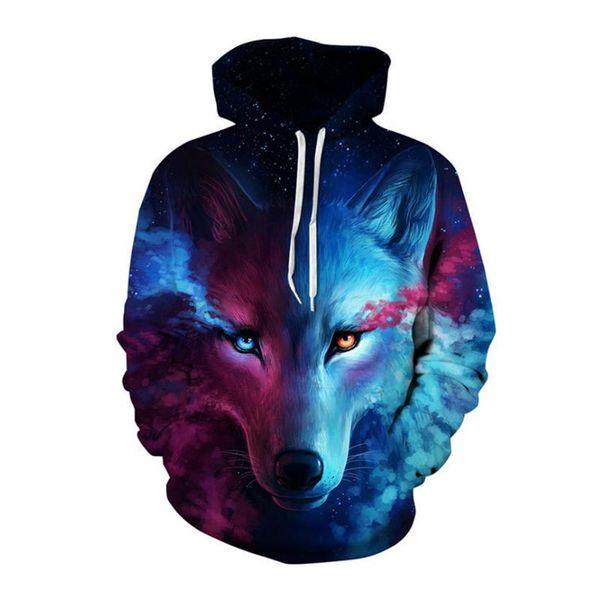 

digital print 3d mens hoodies loose casual long sleeved clothing stylish sweatshirts hat funny soft hoody, Black