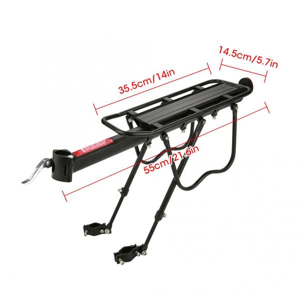 

de us au bike rack 50kg capaciblity bicycle quick release luggage cargo seat post pannier carrier rear rack fender bike accessor