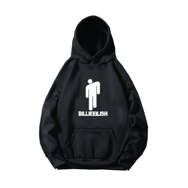 

billie eilish hoodies men/women funny hip hop fashion kawaii sweatshirt graphic harajuku 90s tumblr hooded streetwear male, Black