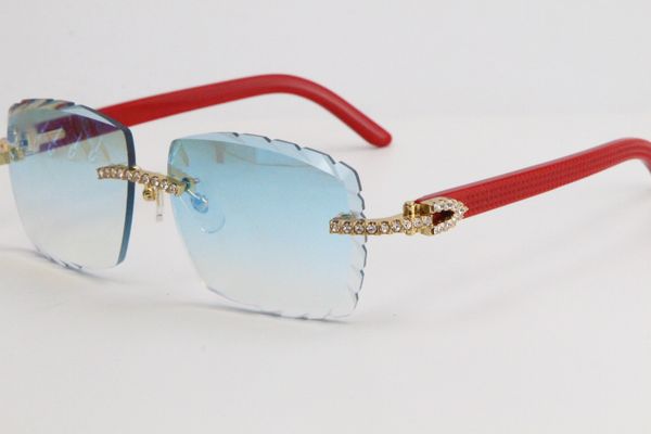 

selling big stones rimless red plank 012 large square sunglasses unique oversized shapes fanciful eyewear fashion brand glasses, White;black