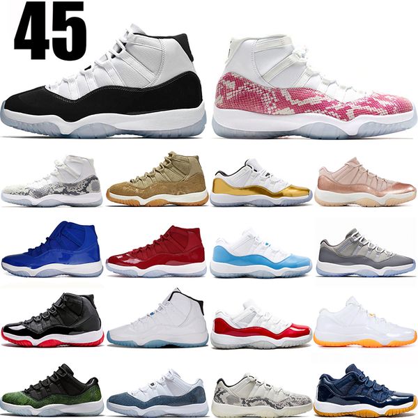 

11 11s Concord snakeskin Midnight Navy Rose Gold Low GS HEIRESS Cool grey Win Like Varsity Red designer basketball sneakers trainer