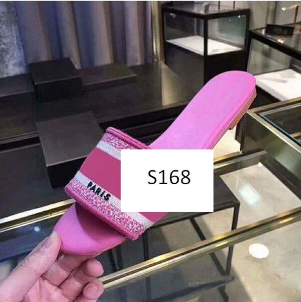 

original box dazzle flowers trendy bohemia women slippers letter embroidery lady sandal designer casual slipper 8, Black