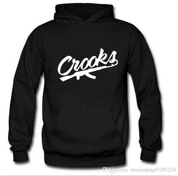 

crooks and castles hoodies diamond hoodie hip hop sweatshirts winter suit cotton sweats mens sweatshirt, Black