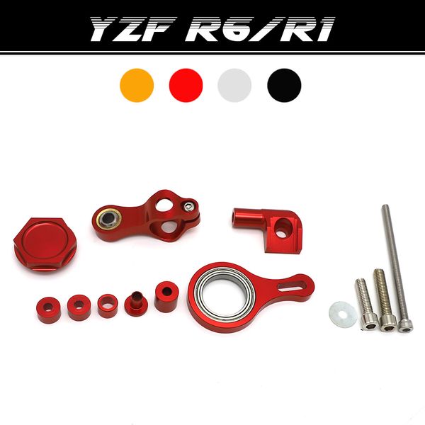 

red adjustable steering stabilize damper bracket mount support kit for yamaha yzf r6 2006-2016/ r1 2009 2010 2011 2012