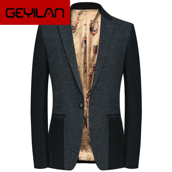 

men's suit blazers current popular new men's wool suits slim gentleman business casual jacket blazers, Black;white