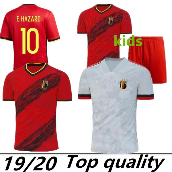 

men and kids 2020 belgium soccer jerseys camisetas 19 20 team home away e.hazard r. lukaku de bruyne kompany maillot de foot football shirt, Black;yellow