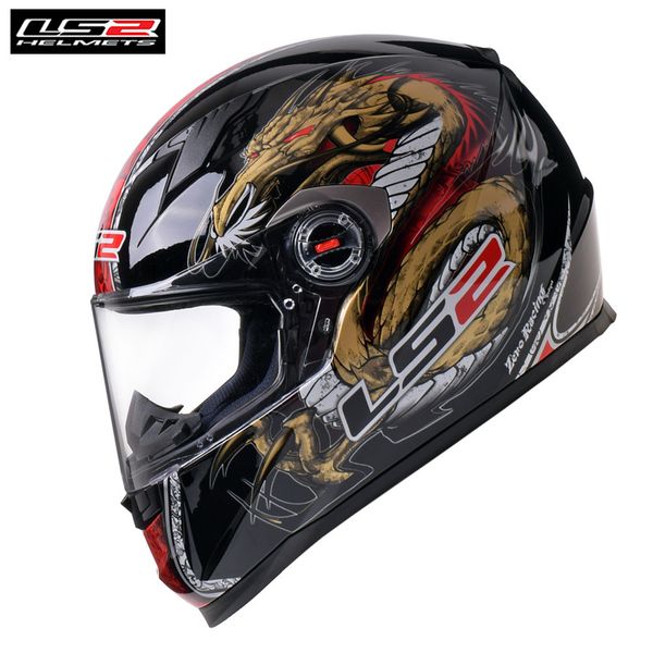 

ls2 black dragon full face motorcycle helmet racing casque casco capacete moto ff358 helmets helm caschi for motor bike