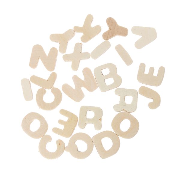 

pack of 104 wooden a-z english letter alphabet diy kids educational toys