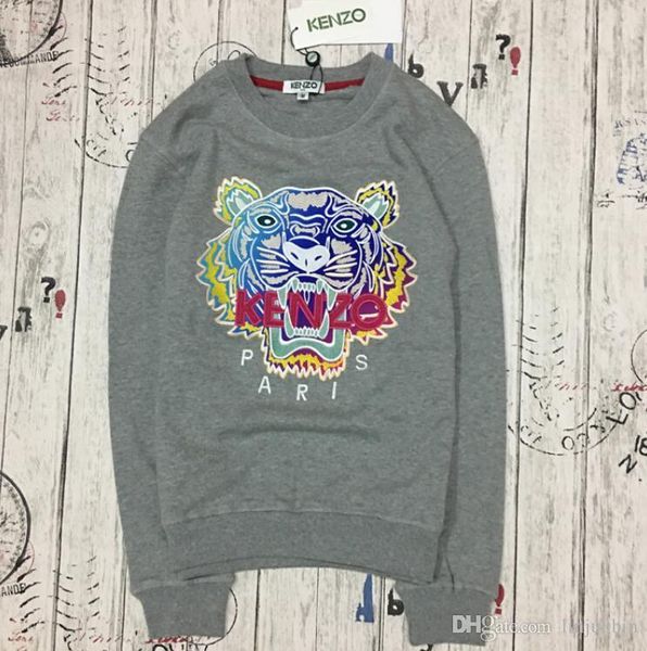 

Y 3 embroidery tiger head men women hoodie hip hop jogging pullover port fa hion treetwear harajuku hoodie, Black