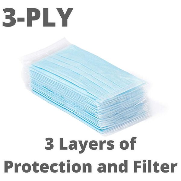 

три слоя одноразовых масок противотуманные маски дышащие безвкусные для защиты здоровья вашей семьи доказательство распыления пыли